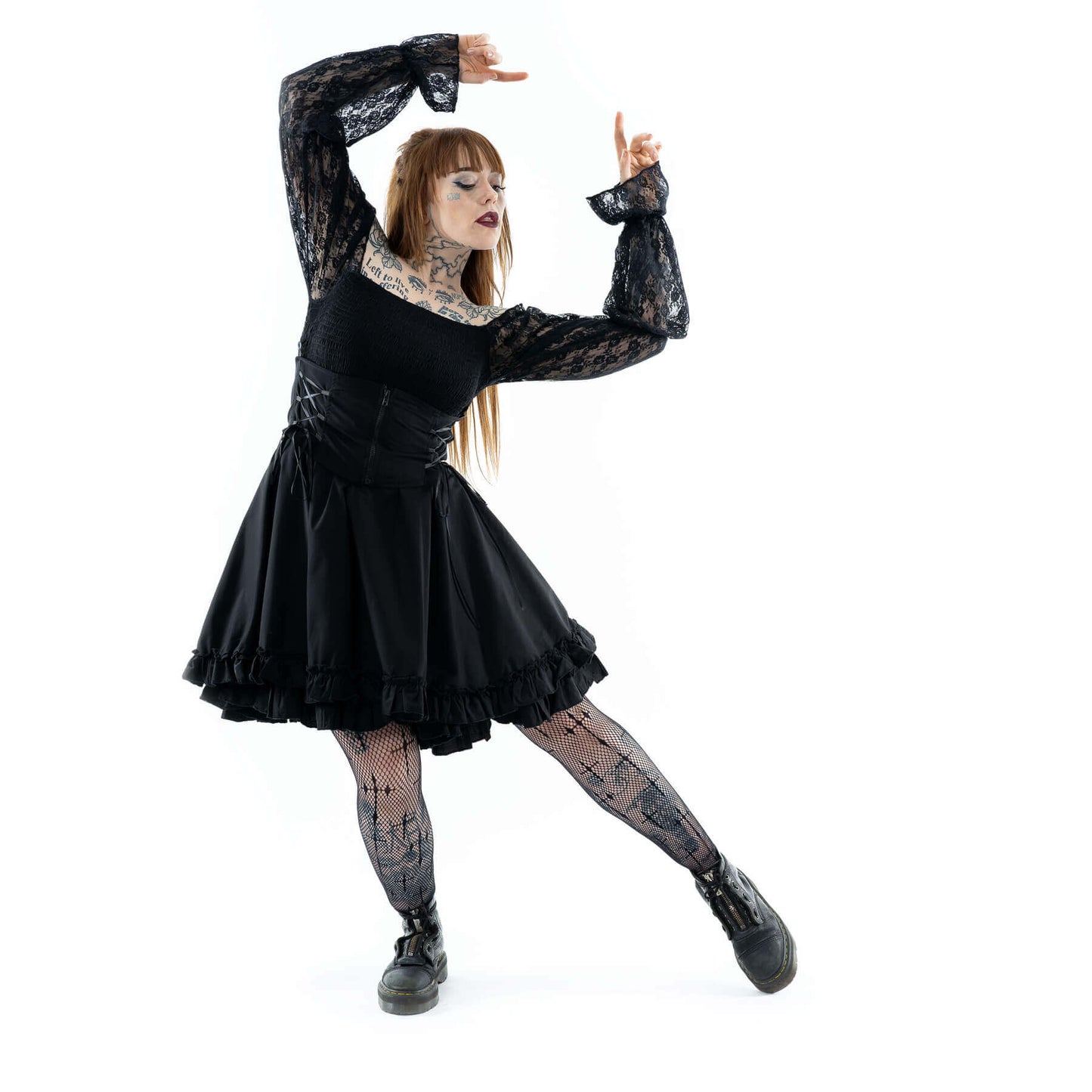 Poizen Industries Kabibi Ladies Dress in Black - Kate's Clothing