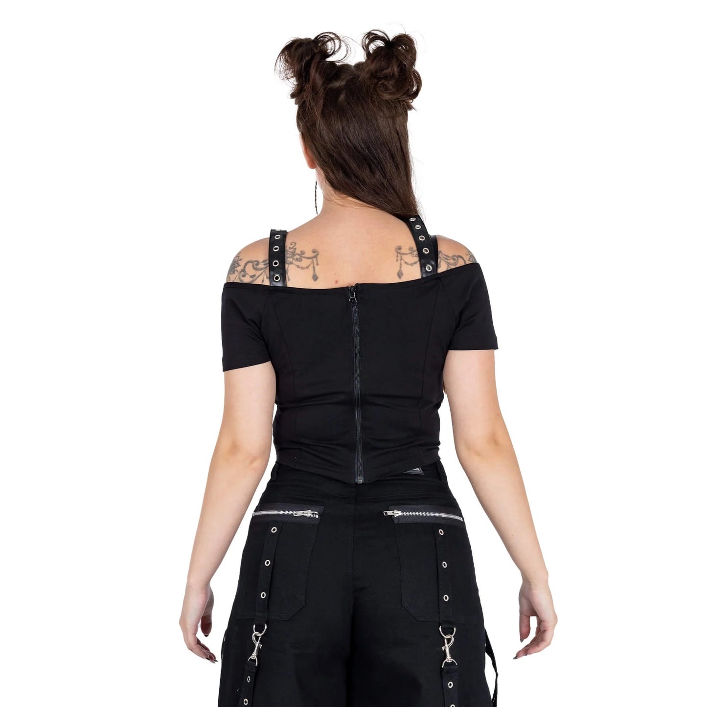 Vixxsin Black and Red Tartan Khloe Top - Kate's Clothing