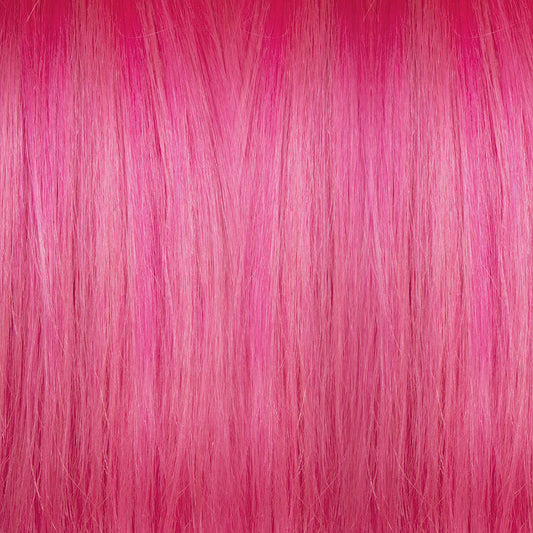 Pink semi permanent hair dye swatch - Cotton Candy Pink pastel light pink Manic Panic