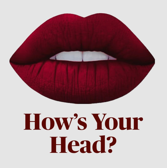 Radioactive Unicorn How’s Your Head deep rose red lipstick bold gothic red lips