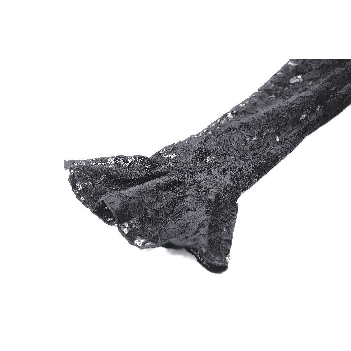 Dark in Love Onyx Romantic Gothic Velvet Lace Princess Gown - Kate's Clothing