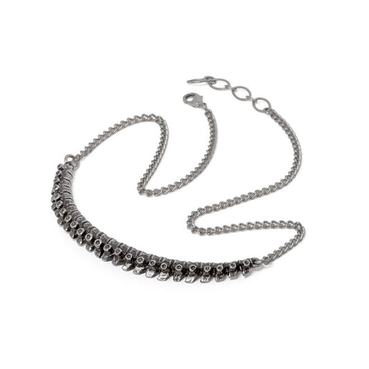 Alchemy Gothic Spine Necklace Fine Pewter Anatomical Skeletal Occult Jewellery