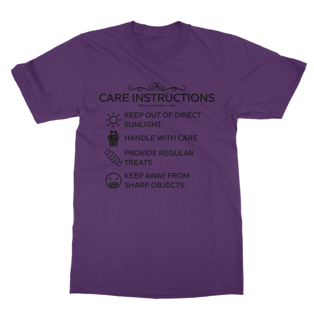 Unisex soft-style t-shirt with original alternative design in purple