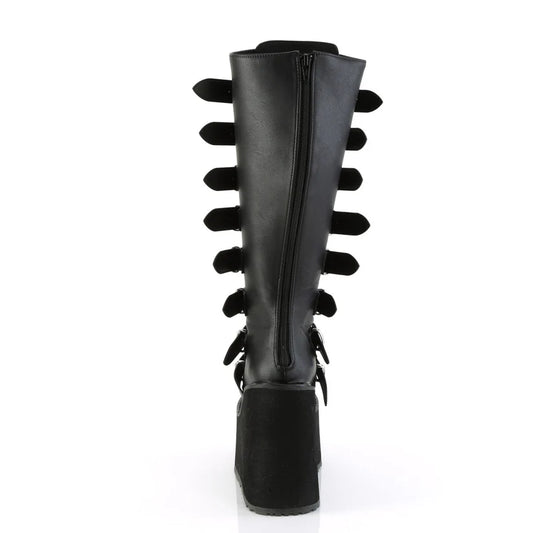 Demoniacult Raven Wide Calf Knee High Boots
