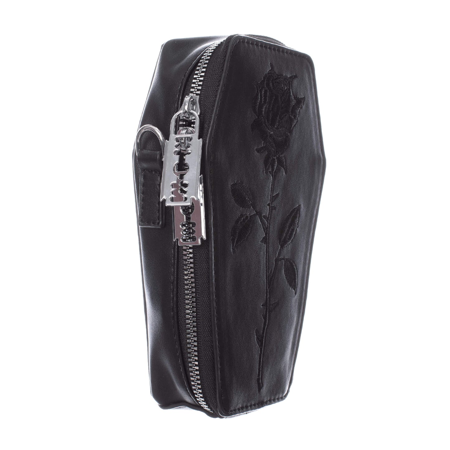 Heartless Thorne Mini Coffin Bag with Black Rose Embroidery - Kate's Clothing
