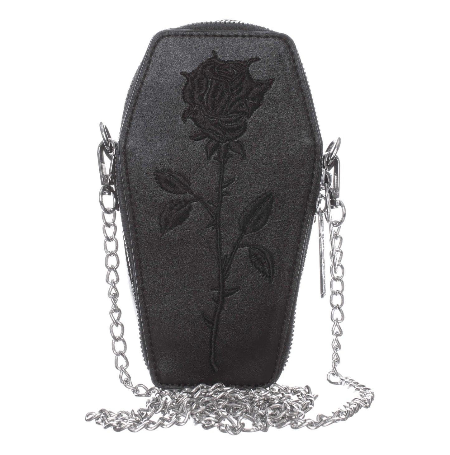 Heartless Thorne Mini Coffin Bag with Black Rose Embroidery - Kate's Clothing
