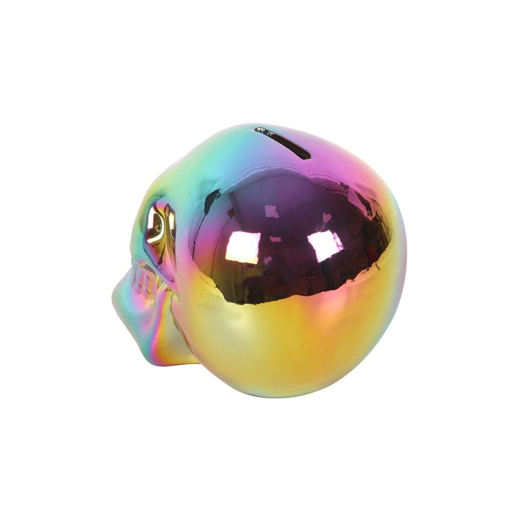 16cm Metallic look Skull Money Bank - Kate's Clothing