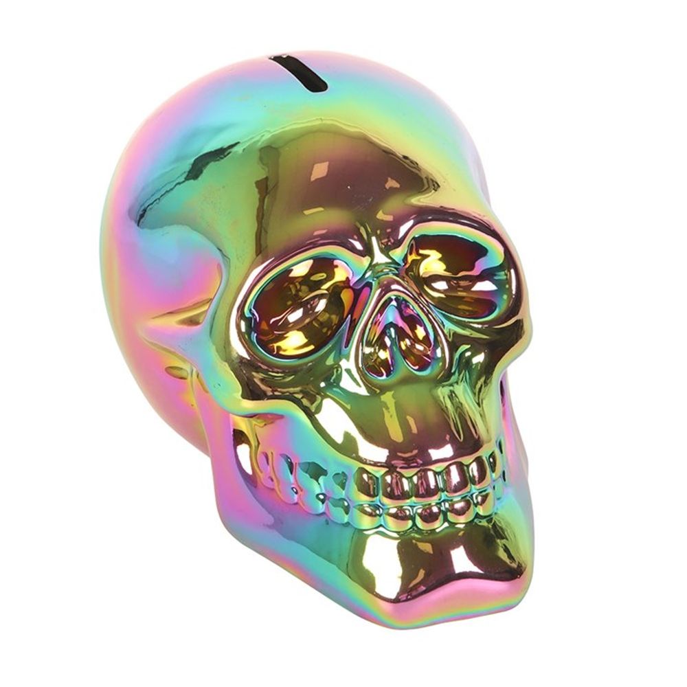 16cm Metallic look Skull Money Bank - Kate's Clothing