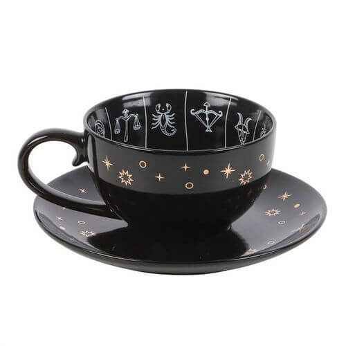 Astrology Fortune Telling Teacup with Saucer - Kate's Clothing