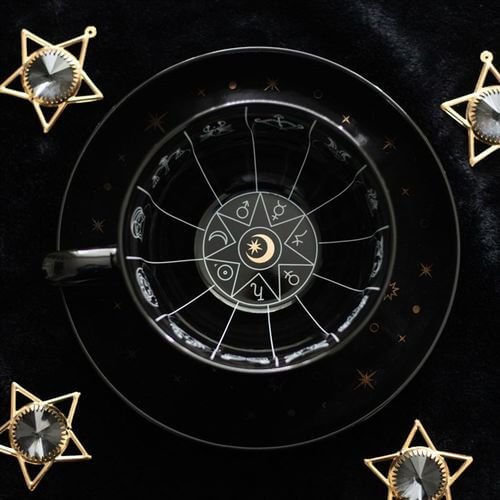 Astrology Fortune Telling Teacup with Saucer - Kate's Clothing