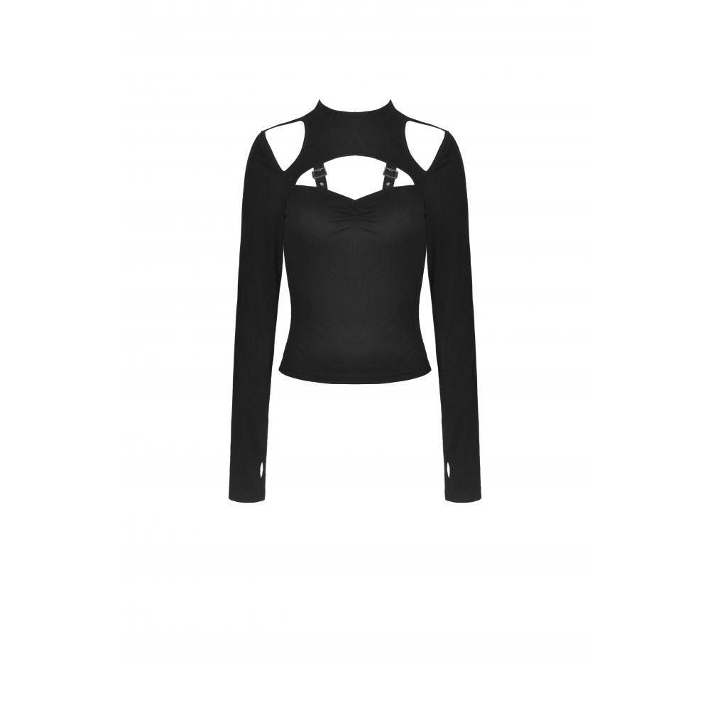 Dark in Love Alice Cold Shoulder Top - Kate's Clothing