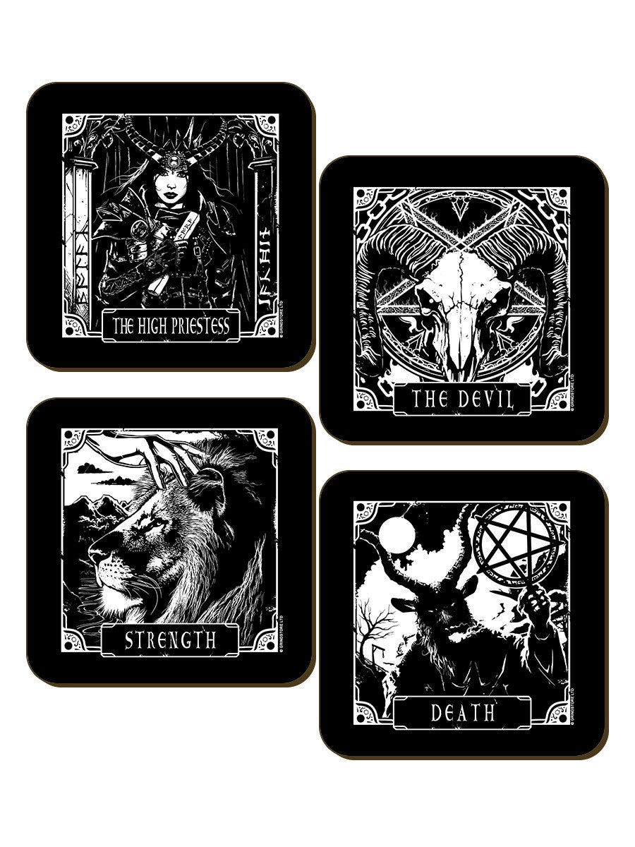 Deadly Tarot Coaster Set - Kate's Clothing