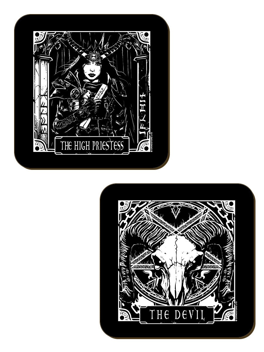 Deadly Tarot Coaster Set - Kate's Clothing