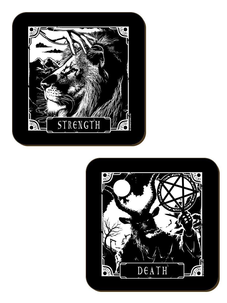 Deadly Tarot Coaster Set - Kate's Clothing