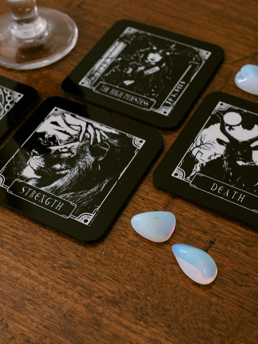 Deadly Tarot Coaster Set - Kate's Clothing