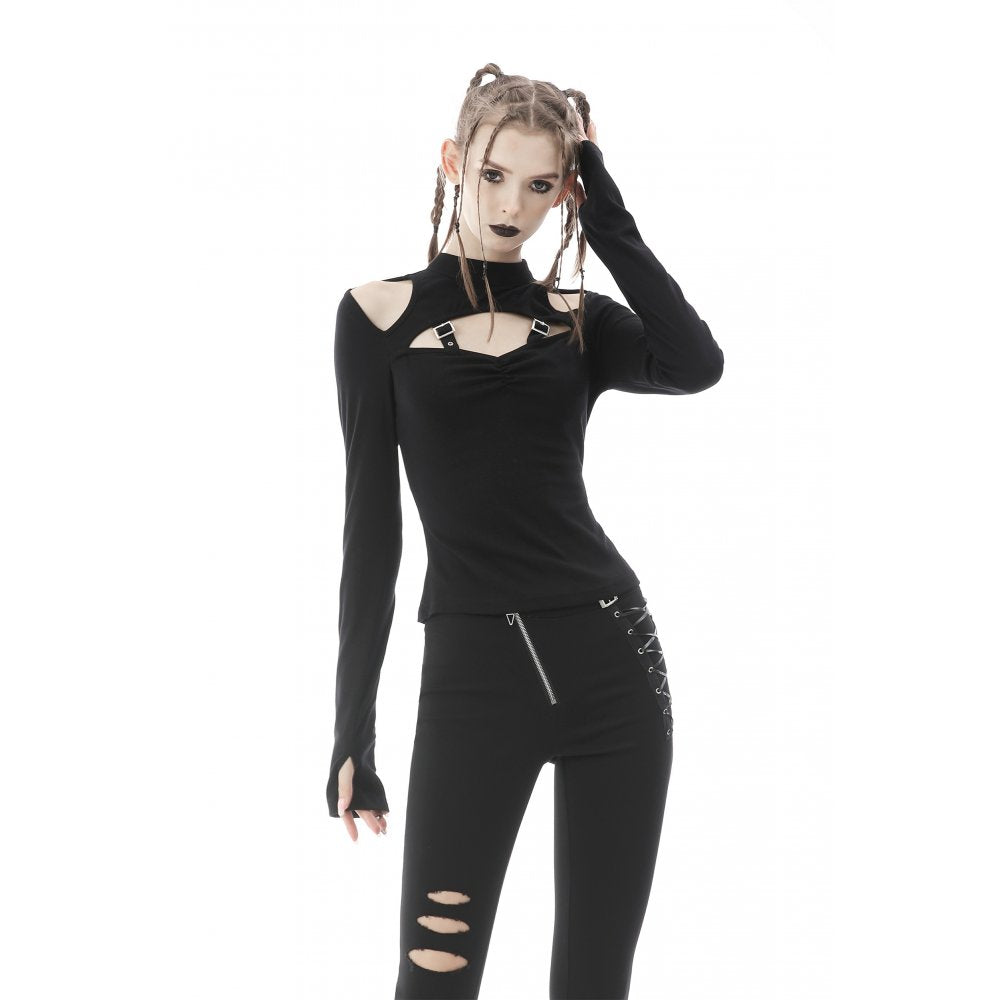 Dark in Love Alice Cold Shoulder Top - Kate's Clothing