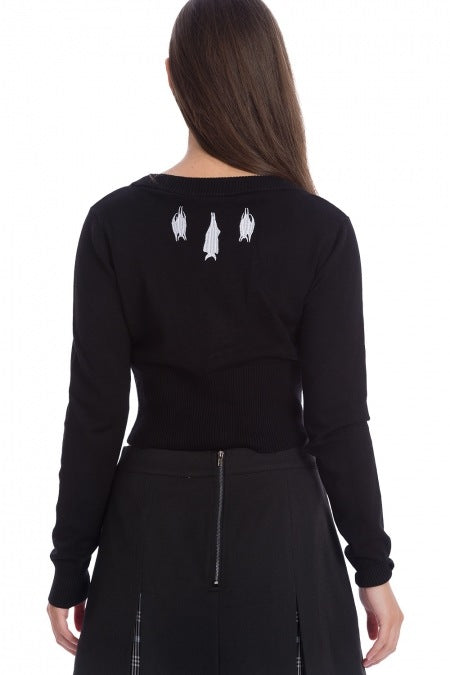 Banned Bat Lady cardigan comfy knitted 70% viscose plus sizes available