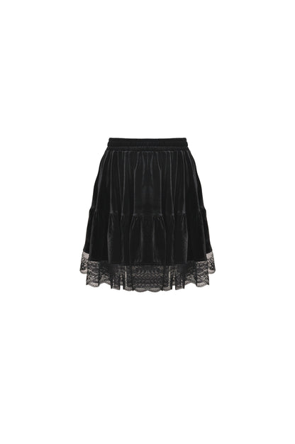 Dark In Love Avery Velvet Skirt - Kate's Clothing