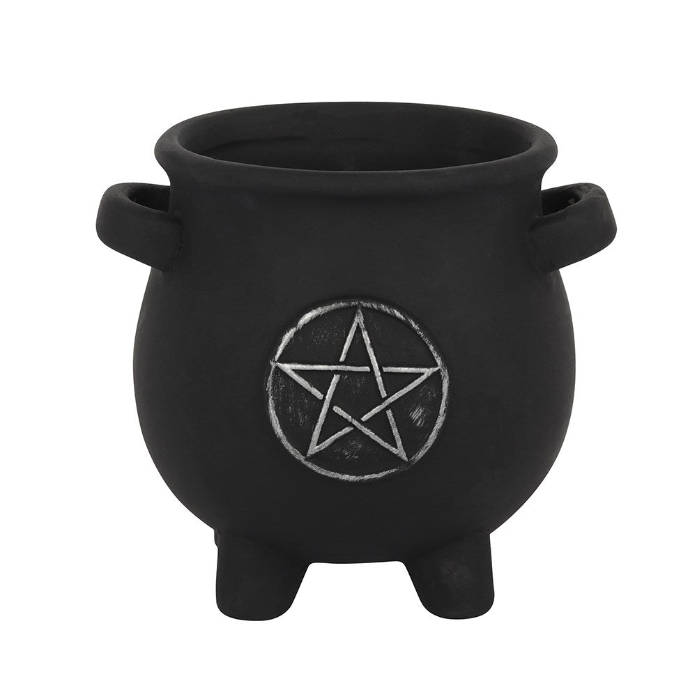witchy plant pots Gothic Gifts Pentacle Cauldron Plant Pot