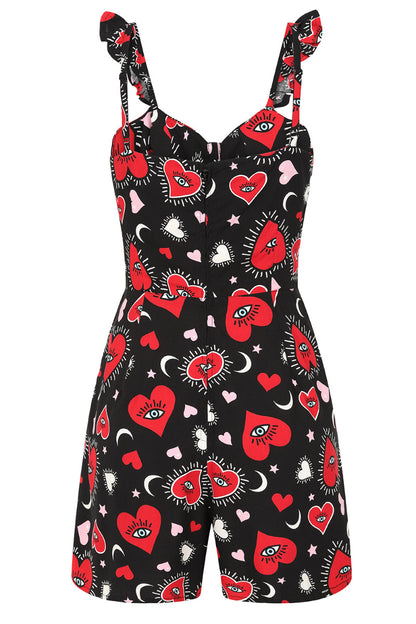 Hell Bunny Kate Heart Playsuit - Kate's Clothing