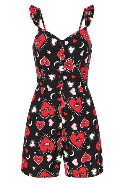 Hell Bunny Kate Heart Playsuit - Kate's Clothing