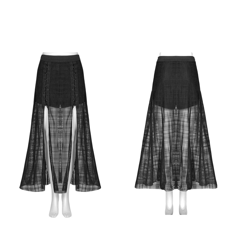 Punk Rave Radella Mesh Skirt - Kate's Clothing