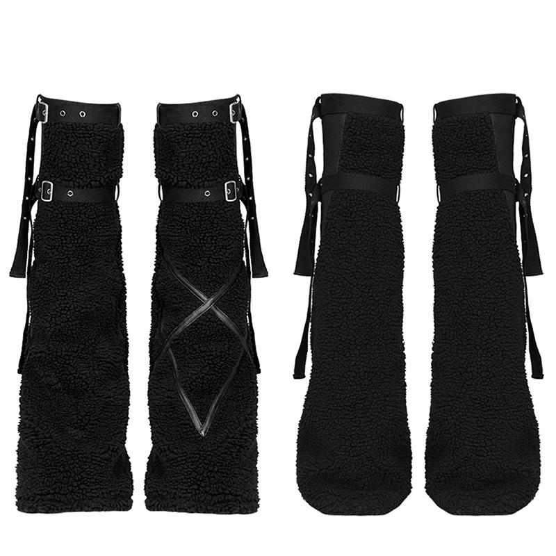 Punk Rave Armelle Leg Warmers - Black - Kate's Clothing
