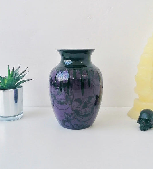 Purple Skull Curved Vase - Kate's Clothing