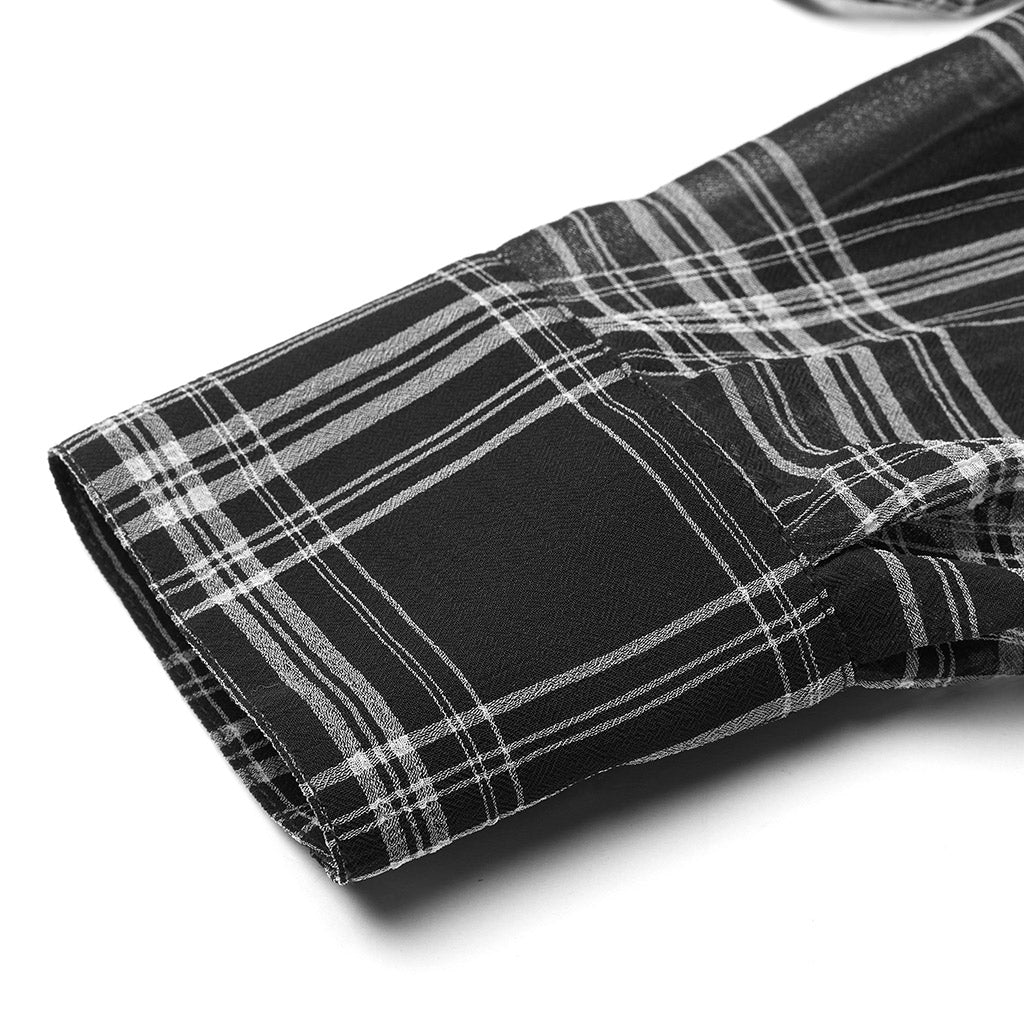 Punk Rave Minka Chiffon Checked Shirt - Kate's Clothing