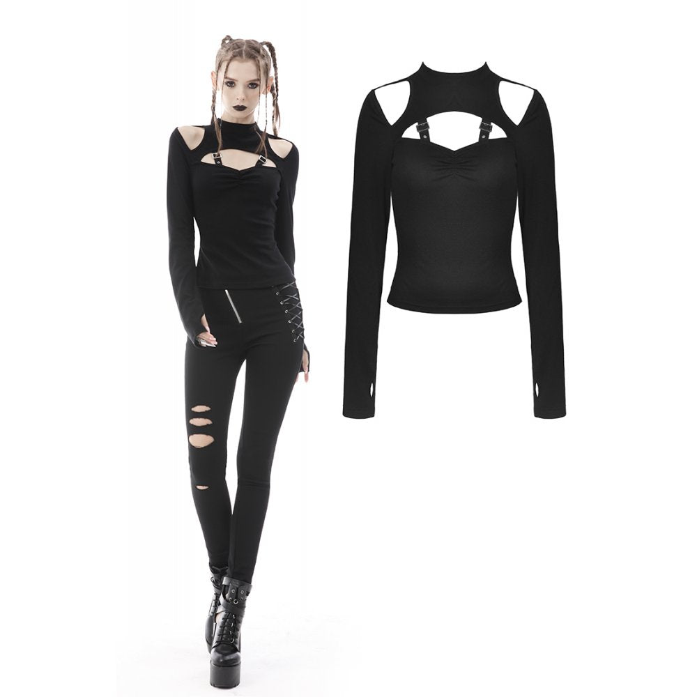 Dark in Love Alice Cold Shoulder Top - Kate's Clothing
