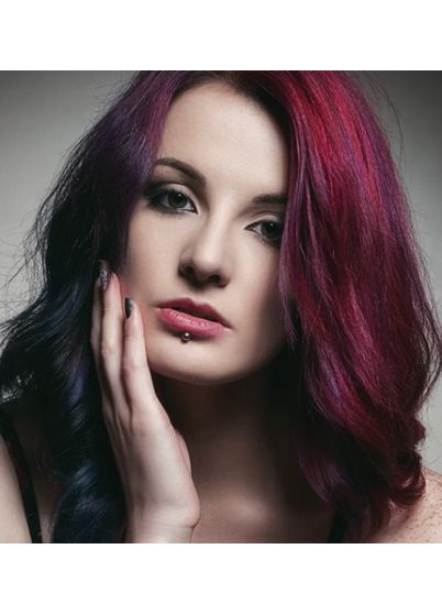 Directions Dark Tulip Vibrant Purple Red Hair Colour Result