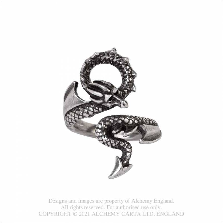 Alchemy Gothic Dragons Lure Ring - Kate's Clothing