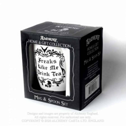 Alchemy Gothic Freaks Like Me: Mug and Spoon Set - Kate's Clothing