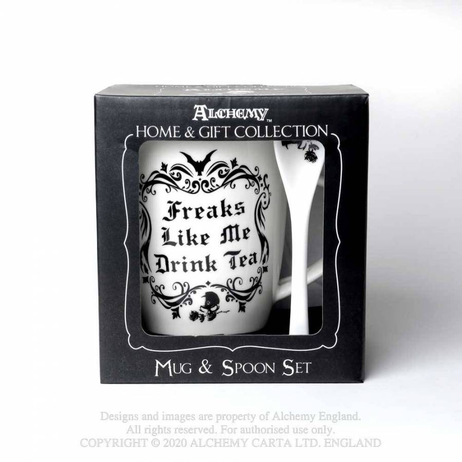 Alchemy Gothic Freaks Like Me: Mug and Spoon Set - Kate's Clothing