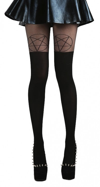 Pamela Mann Pentagram Over The Knee Tights Kate s Clothing