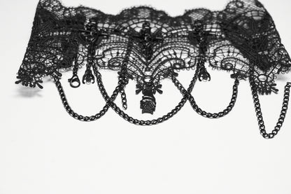 Punk Rave Goth Bat Necklace