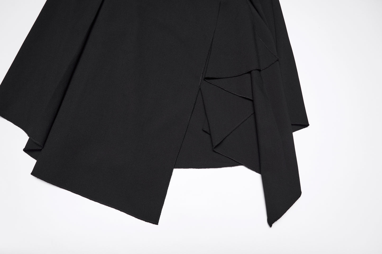 Punk Rave Nyx Asymmetrical Shirt Dress featuring elegant draping and sharp tailoring in black.