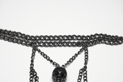 Punk Rave Thanatos Skeleton Body Chain