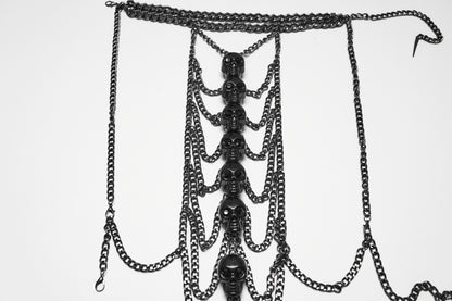 Punk Rave Thanatos Skeleton Body Chain