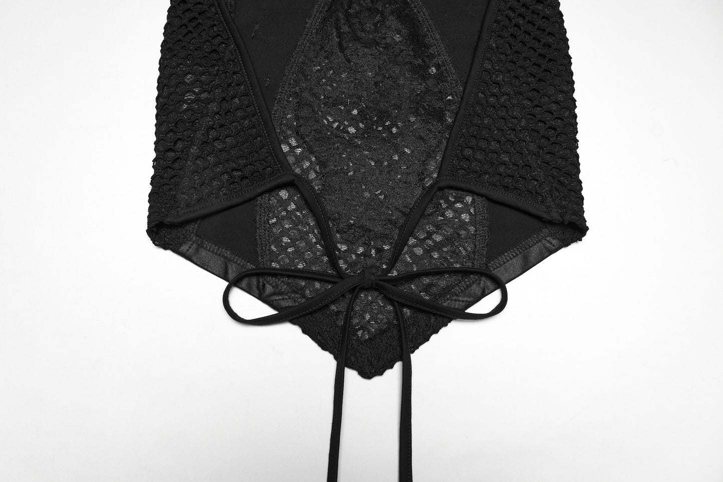 Punk Rave Goth Camisole Top with Feature Embroidery and Tie Back
