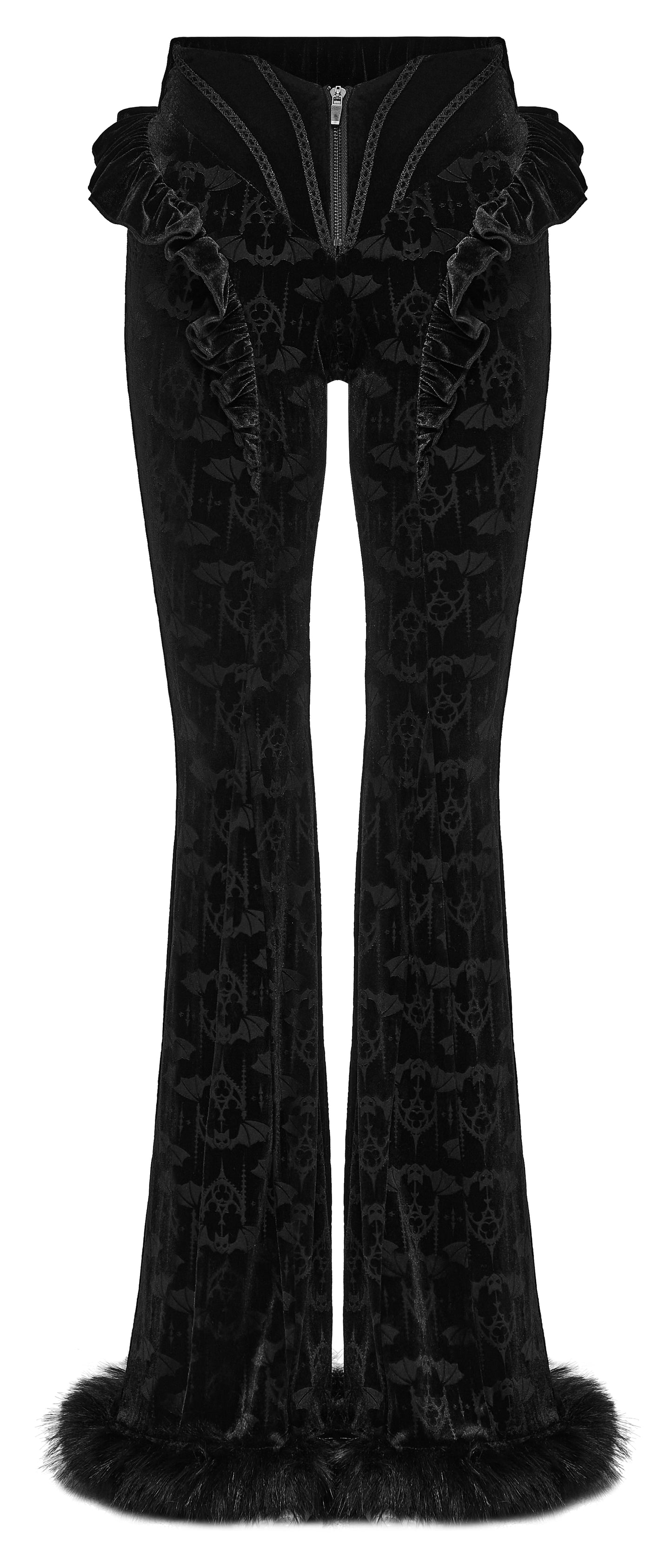 Punk Rave Vespera Bat Flared Trousers