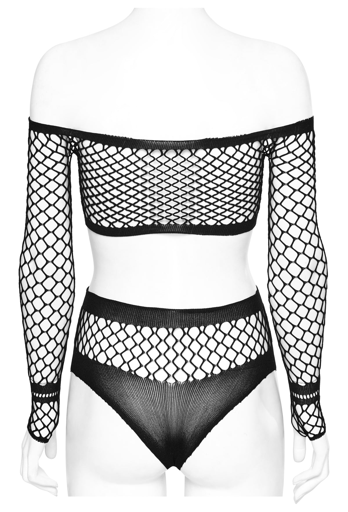 Punk Rave Vespera Off-Shoulder Fishnet Set