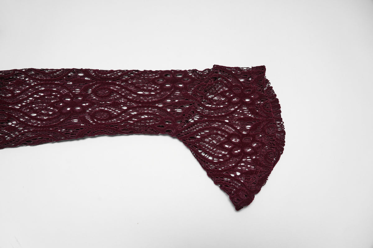 Punk Rave Isolde Embroidered Velvet Top