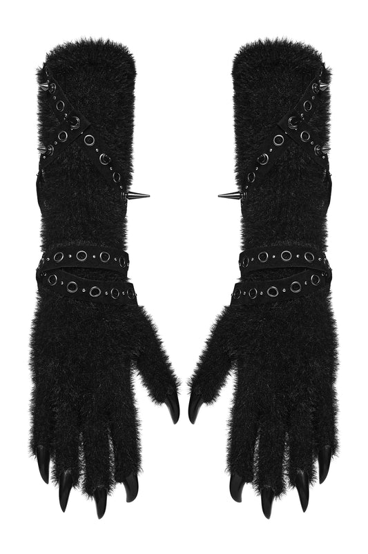 Punk Rave Freya Cat Paw Spike Gloves