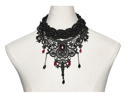 Punk Rave Carmilla Glamorous Goth Lace Choker