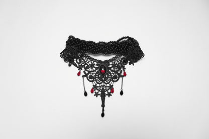 Punk Rave Carmilla Glamorous Goth Lace Choker