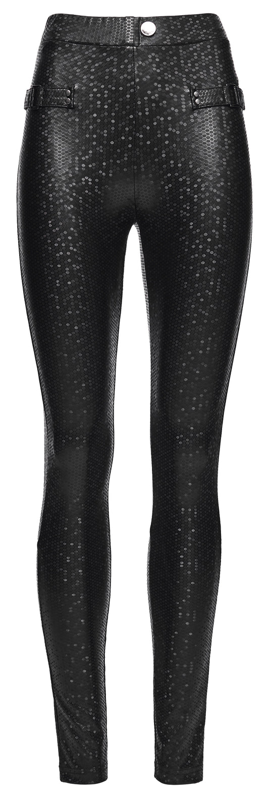 Punk Rave Ravenna Leggings: Black Prism Finish, view 2