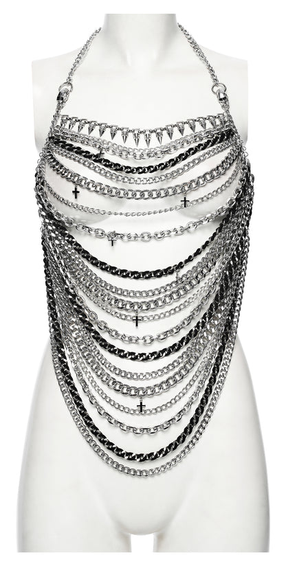Punk Rave Valeraine Spike Metal Body Chain