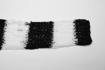Punk Rave Astraea Decayed Pullover Sweater - Black & White