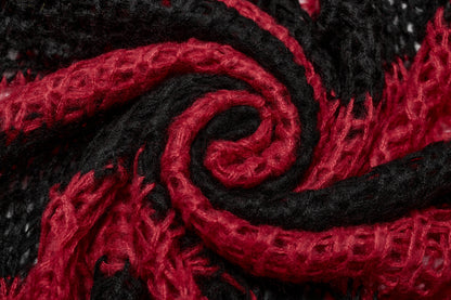 Punk Rave Astraea Decayed Pullover Sweater - Black & Red